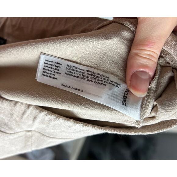 Eileen Fisher Tan Stretch Ponte Ankle Pants Size Large S22 Workplace Casual Wm’s - Picture 4 of 5